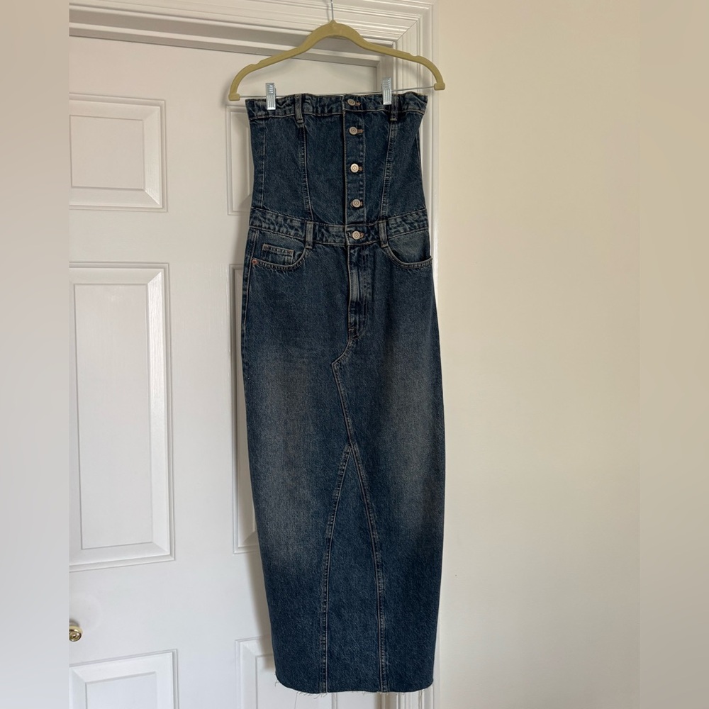 Zara chic denim dress - Picture 3 of 7